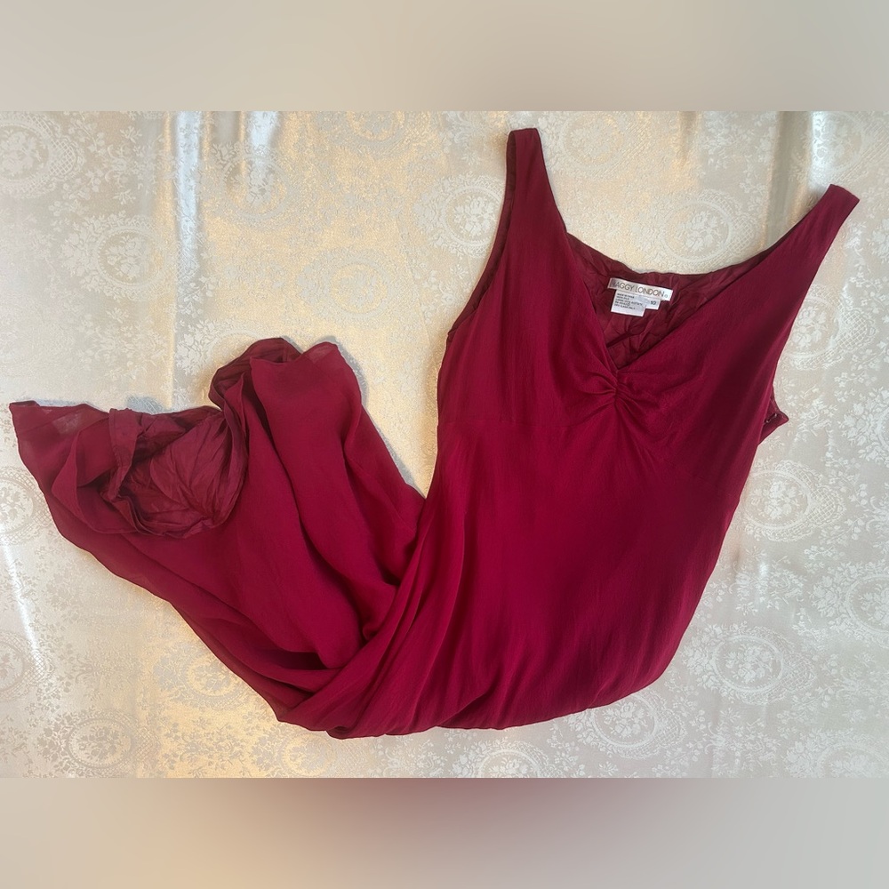 Maggy London Red Silk Dress
